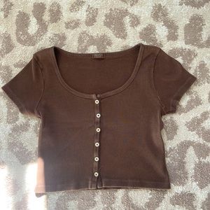 ★ John Galt Button Up Baby Tee